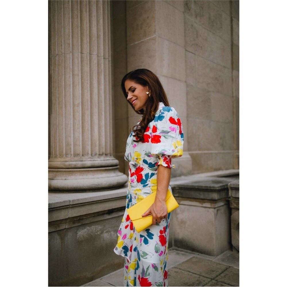 Rixo Floral Ruffle Dress